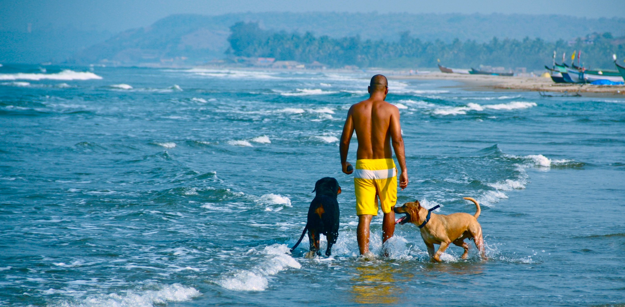 Davo at the beach with his family